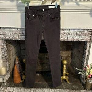 Rag and Bone size 27 black skinny jean grunge biker chic